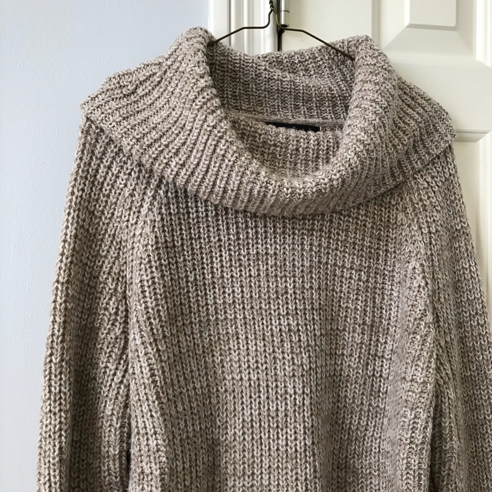 Chunky Knit Cowl Neck Sweater